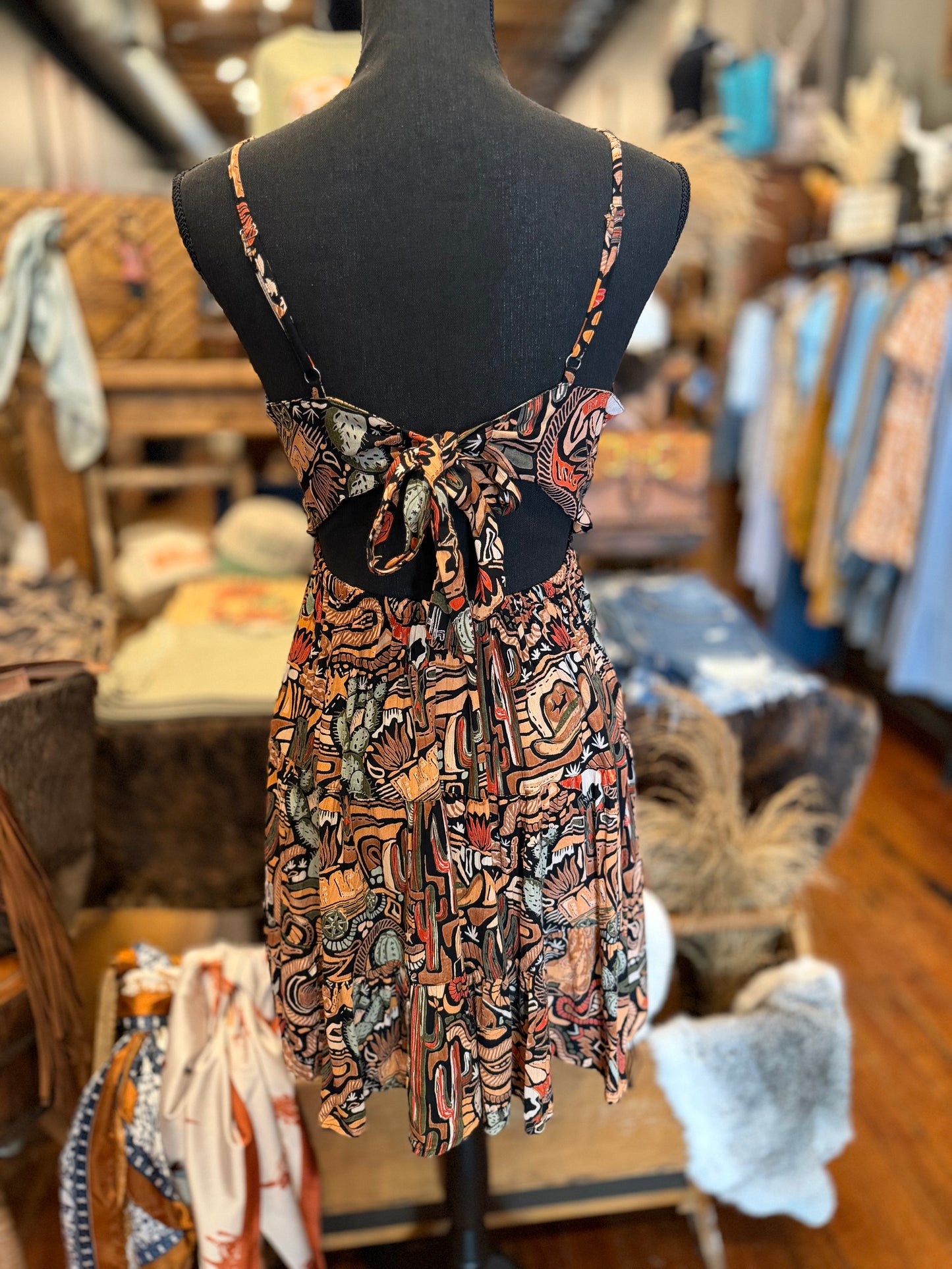 Western Collage-Mini Dress