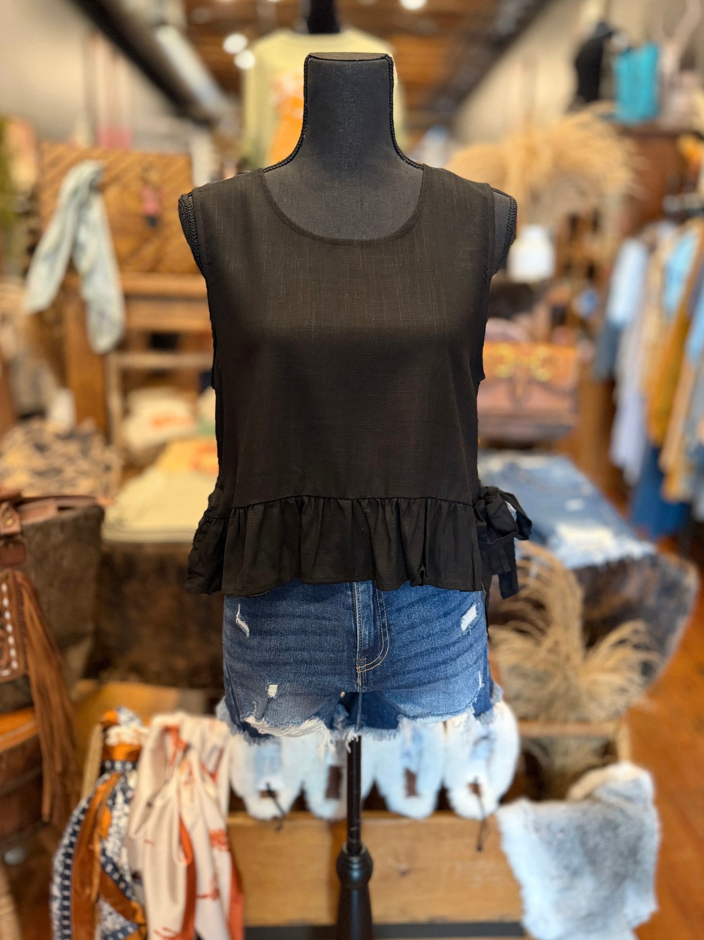 Southern Belle – Black Bow Side Tank