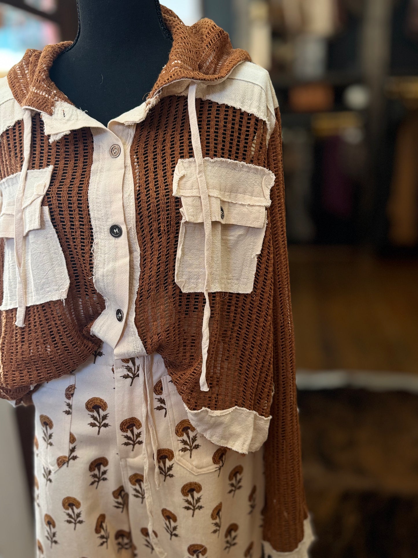 Burnished Threads - Rust Mesh Jacket