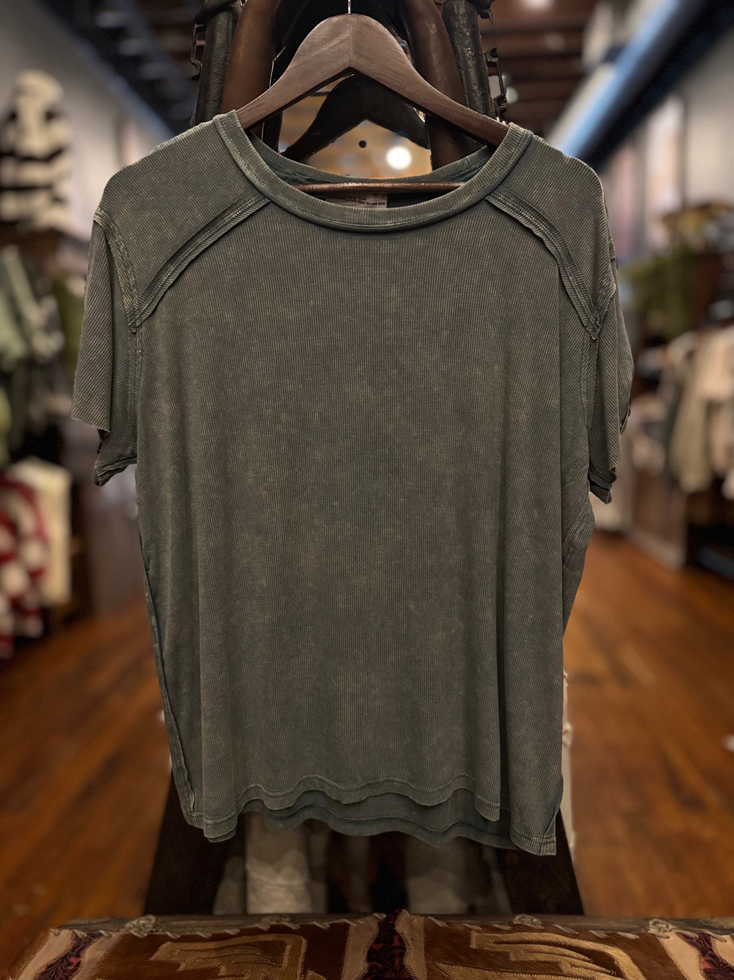 Washed Away – Ash Jade Acid Wash Top