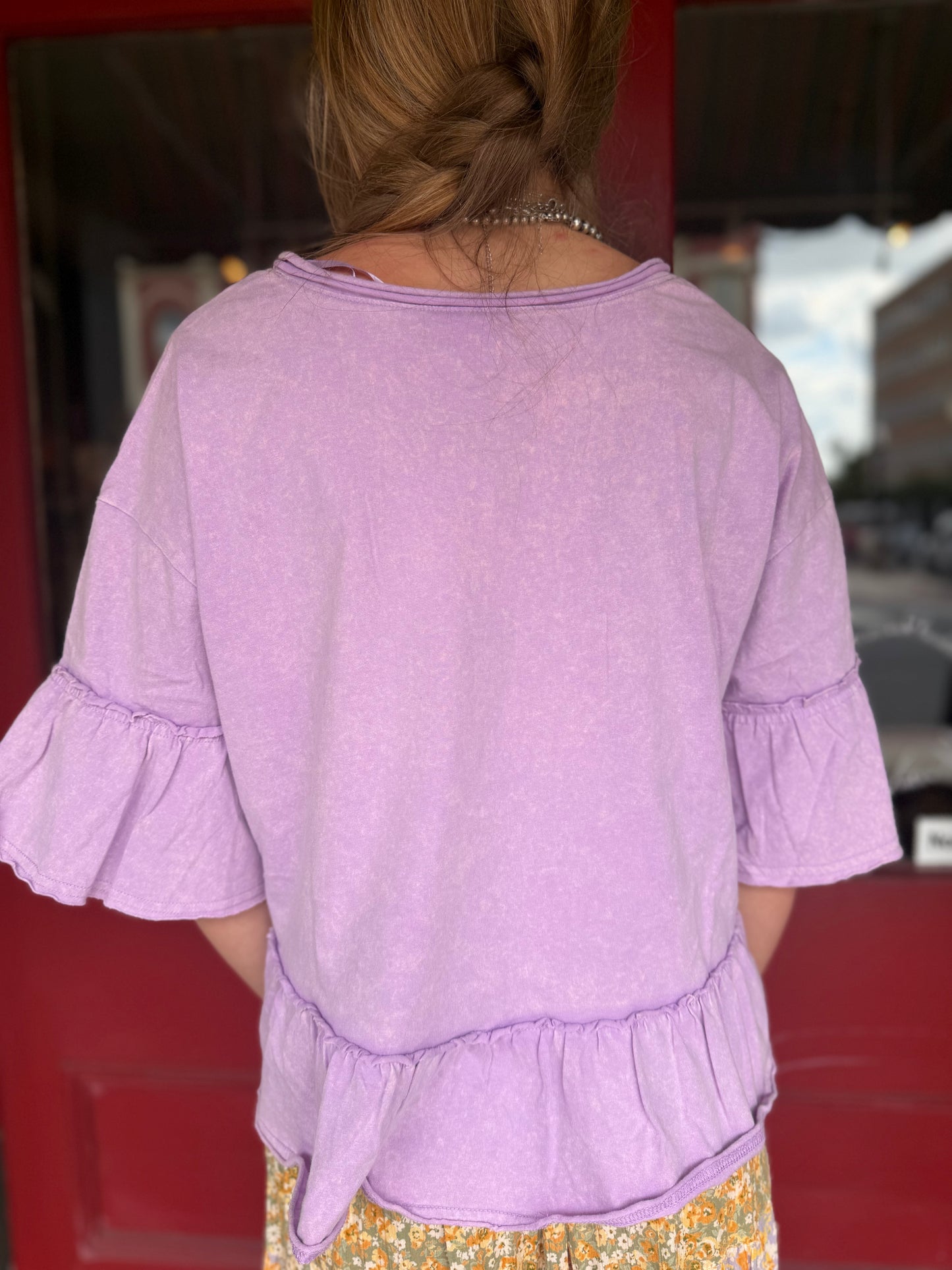 Lavender Lane – Ruffle Top