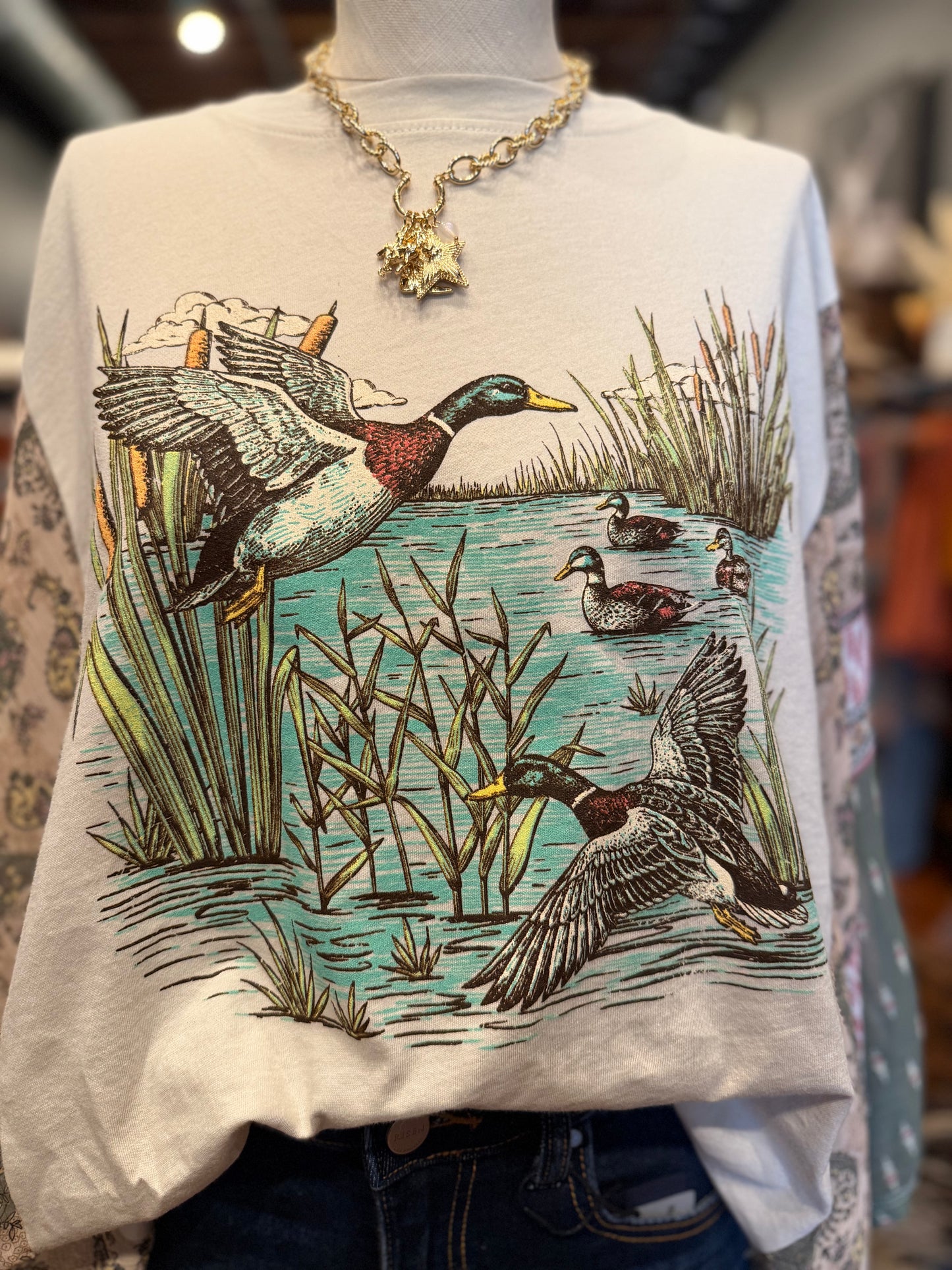 Marshland Muse – Vintage Batwing Top