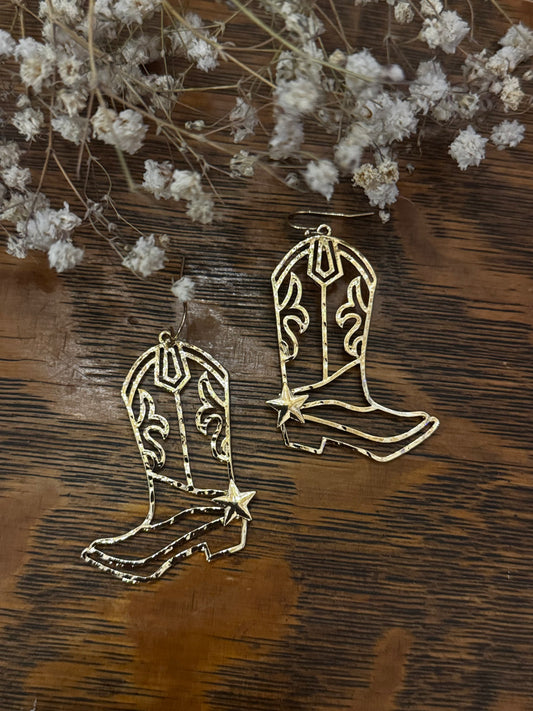 Golden Spur - Boot Earrings