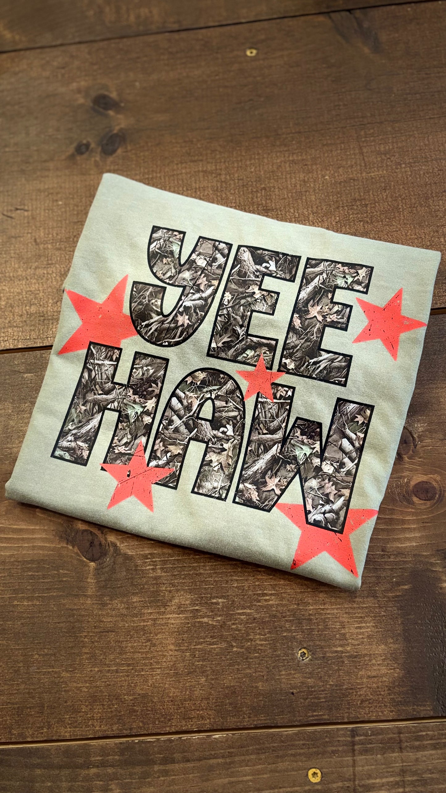 YeeHaw Star – Olive Graphic Tee