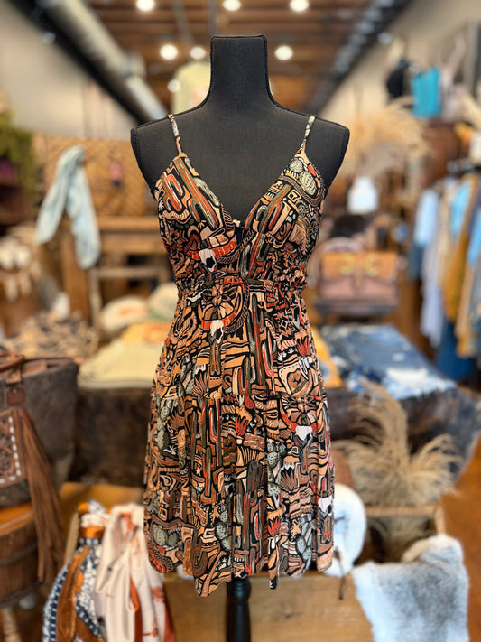 Western Collage-Mini Dress