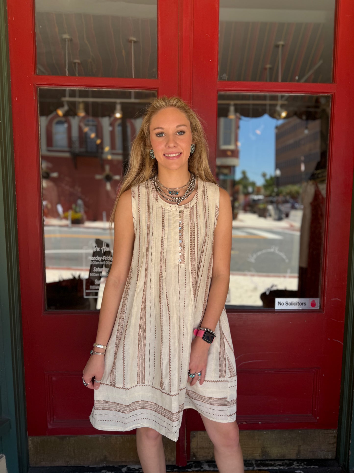 Woven Earth – White Relaxed Tank Dress