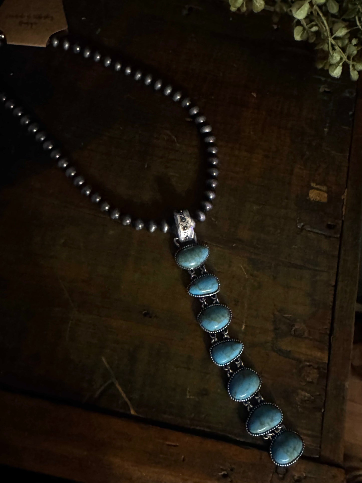 Turquoise Ladder - Pearl Necklace