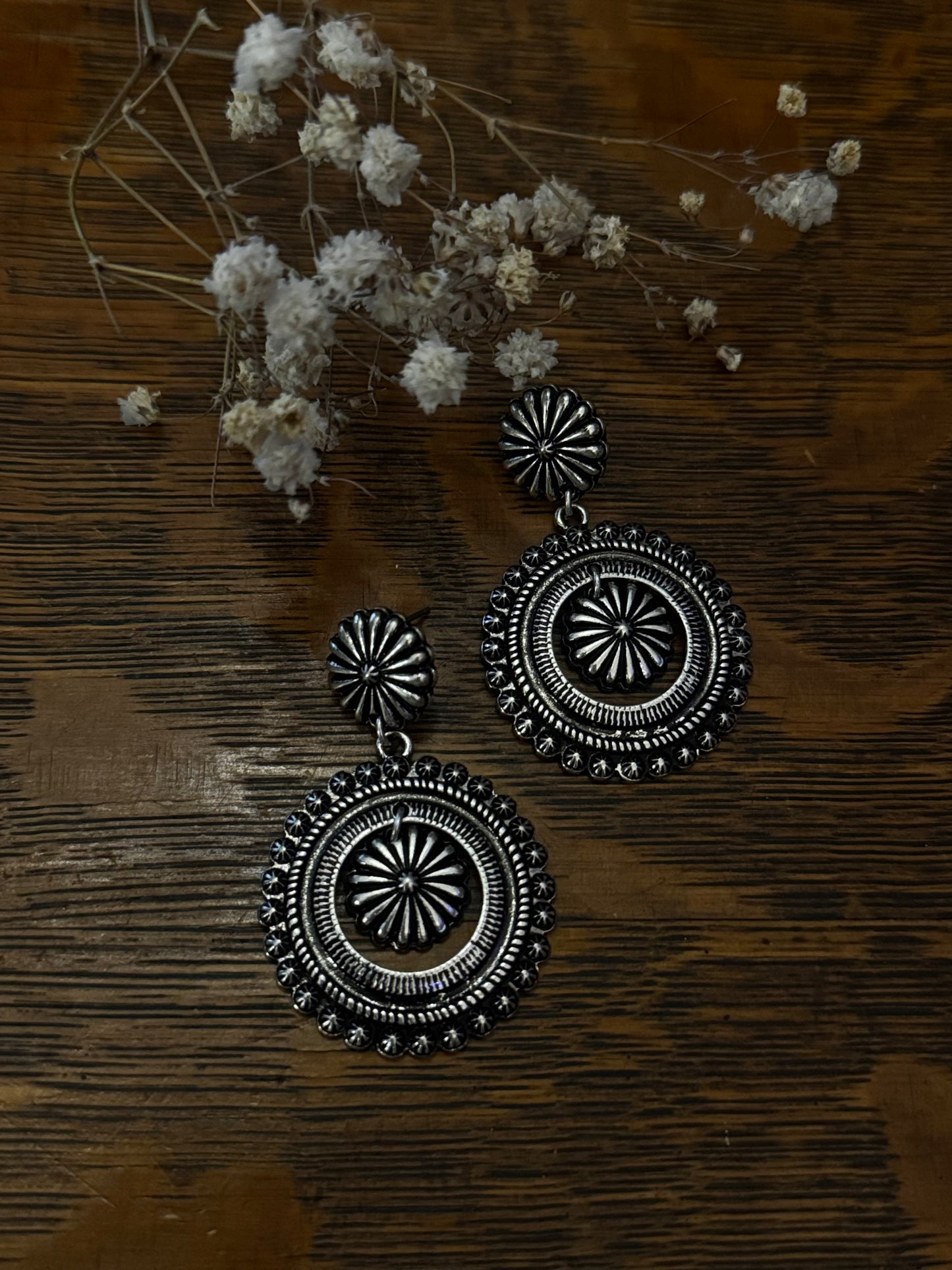 Jumping Hoops - Concho Earrings
