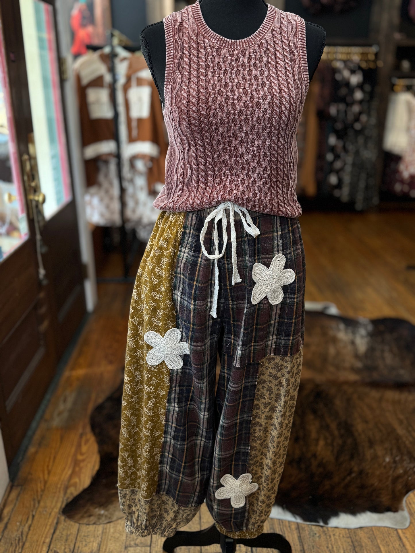 Patchwork Soul – Mustard Jogger Pants