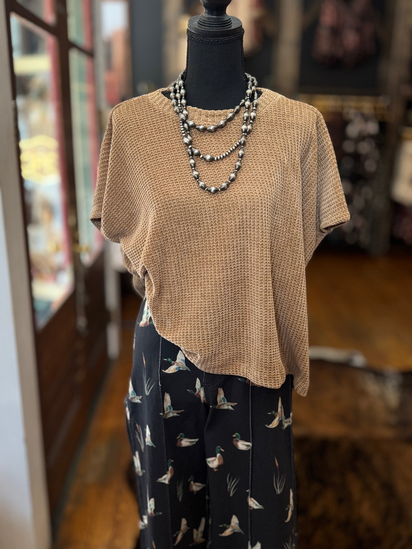 Toasted Latte – Camel Chenille Sweater