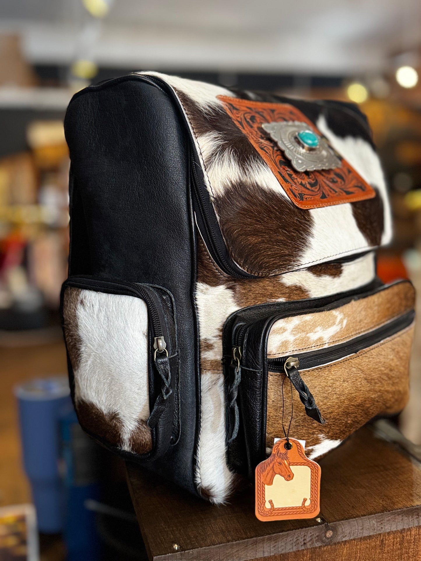 Buckle Change Out - Cowhide Backpack