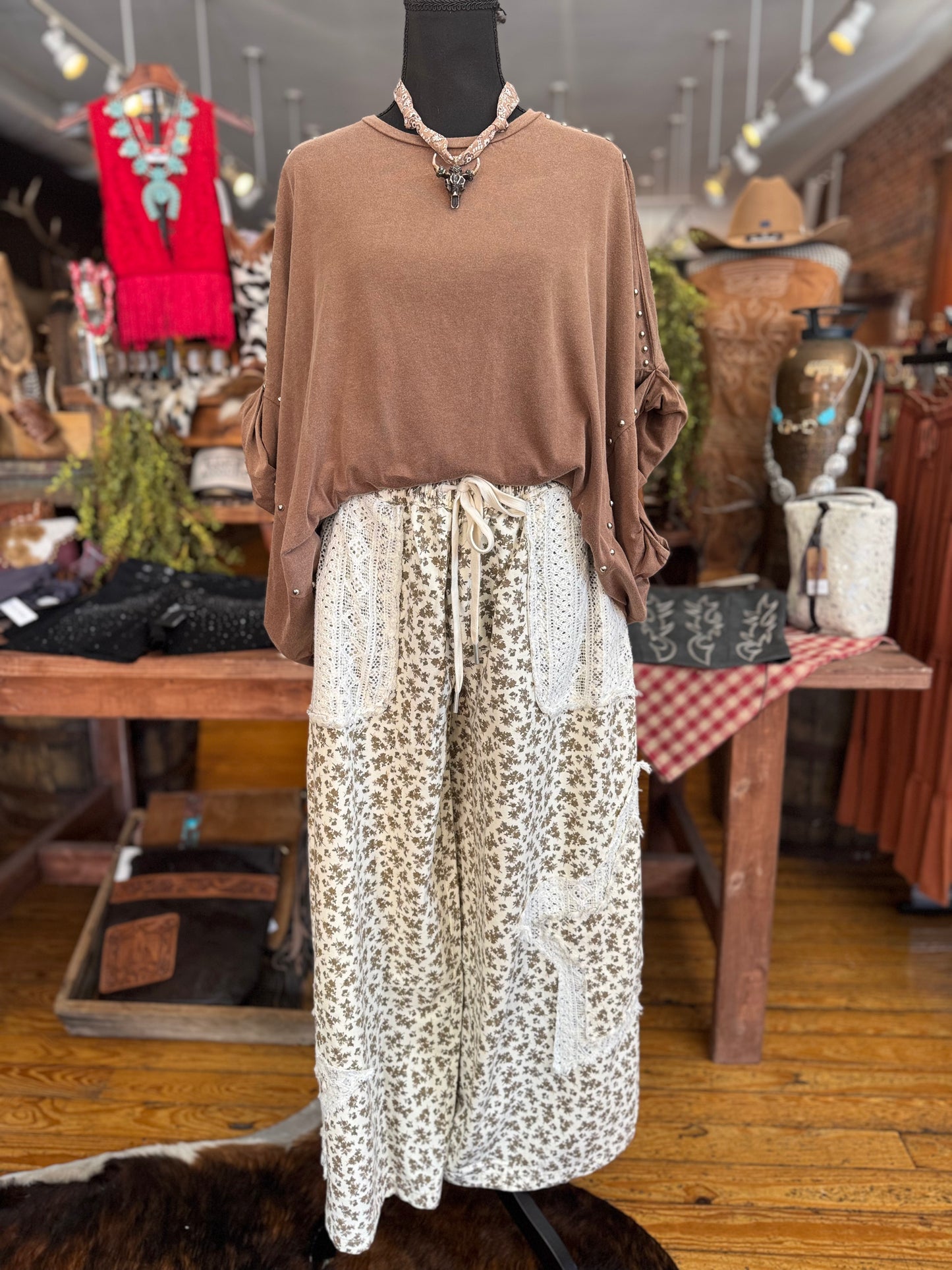 Harvest Bloom- Wide Leg Pants