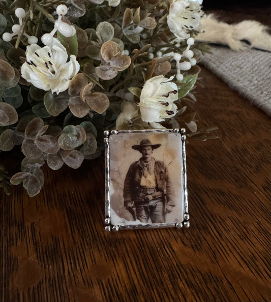 Vintage Cowboy Portrait - Ring