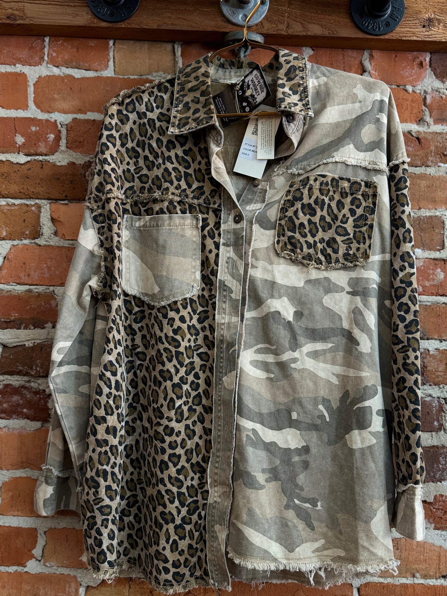 Legends of the West – Camo-Cheetah Patch Shacket