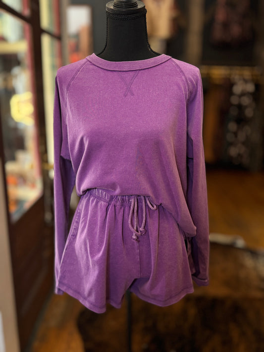 Cozy Days – Plum L/S Mineral Wash Set