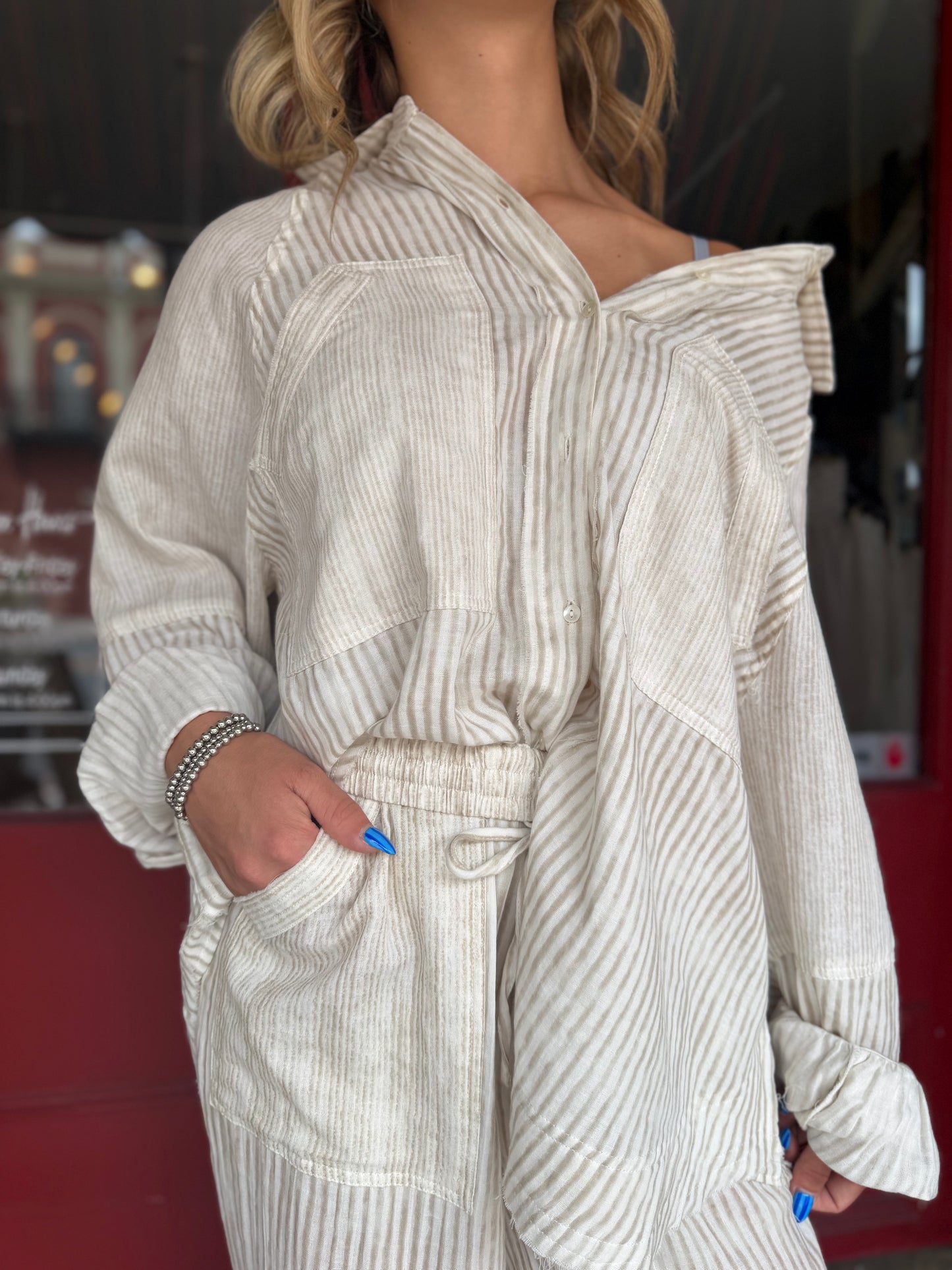 Cedar Creek Stripe – Relaxed Button-Up Shirt