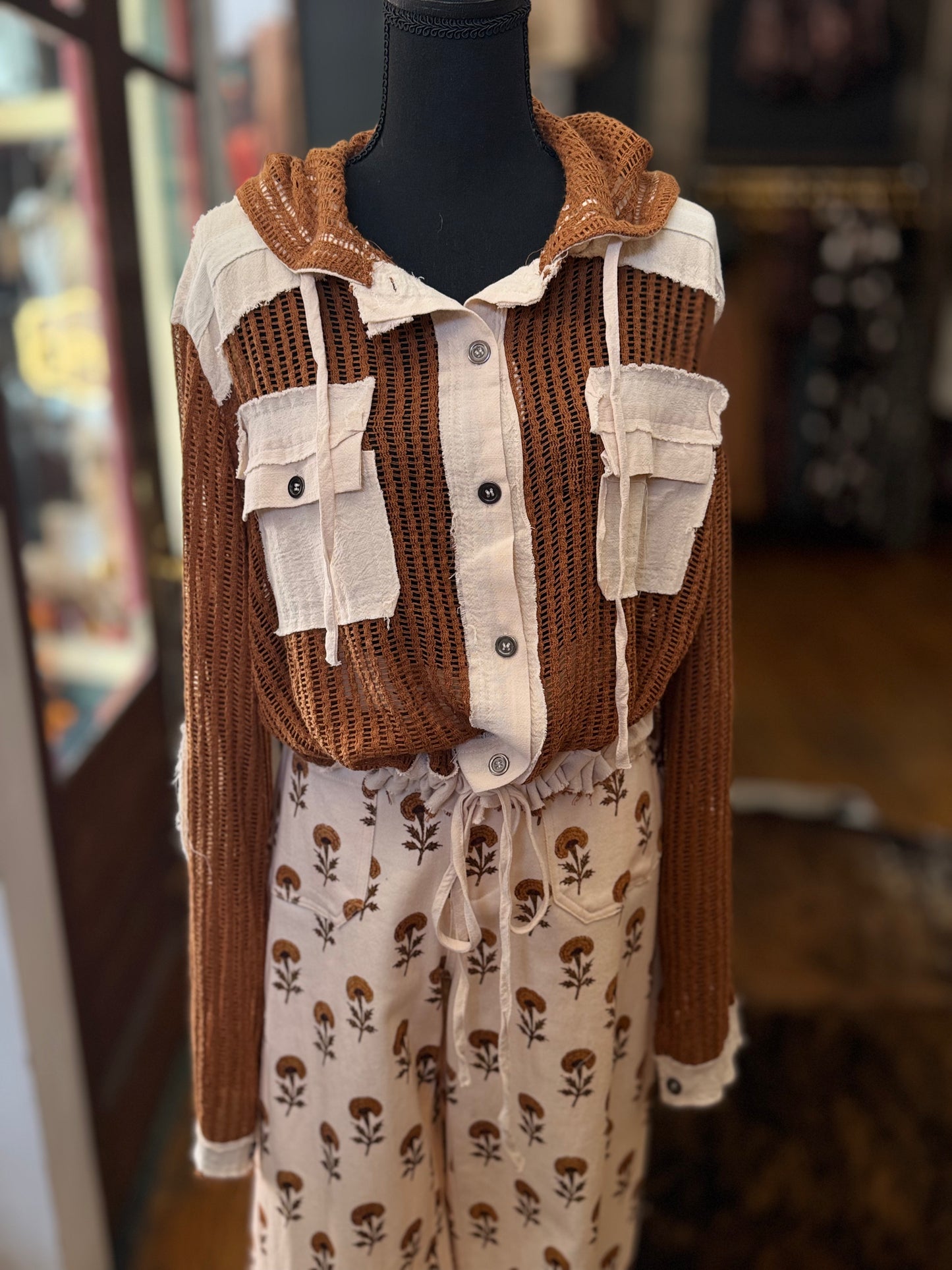 Burnished Threads - Rust Mesh Jacket