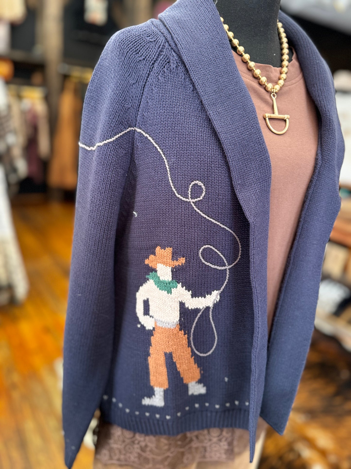 West of Somewhere – Navy Knit Cardigan