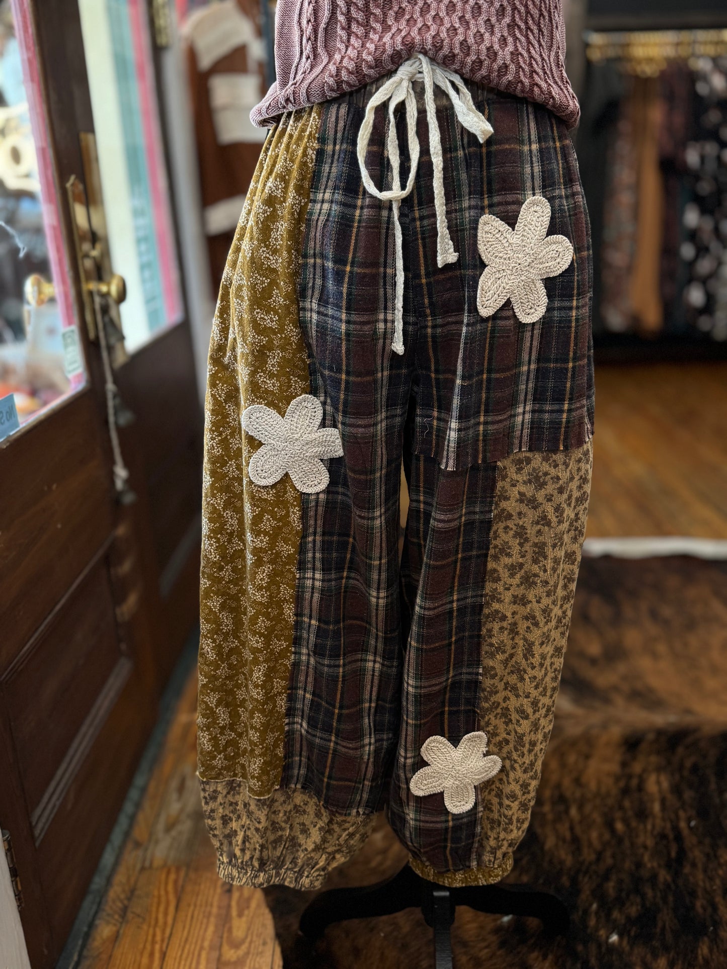 Patchwork Soul – Mustard Jogger Pants