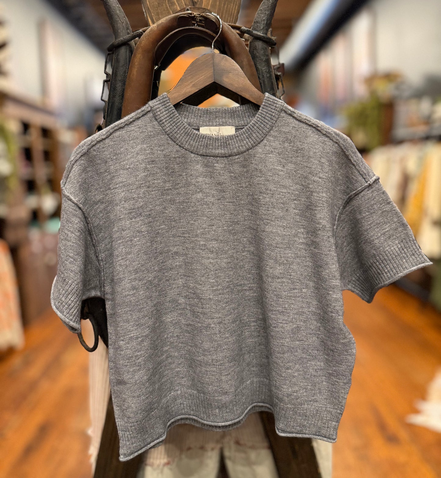 Fall Favorite – Charcoal Grey Crop Sweater