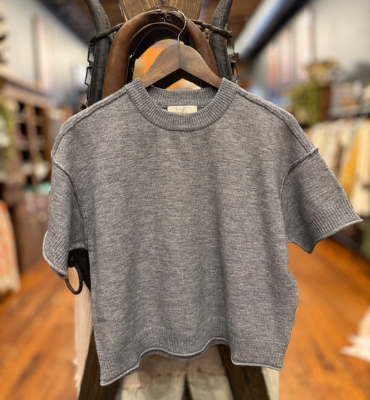 Fall Favorite – Charcoal Grey Crop Sweater