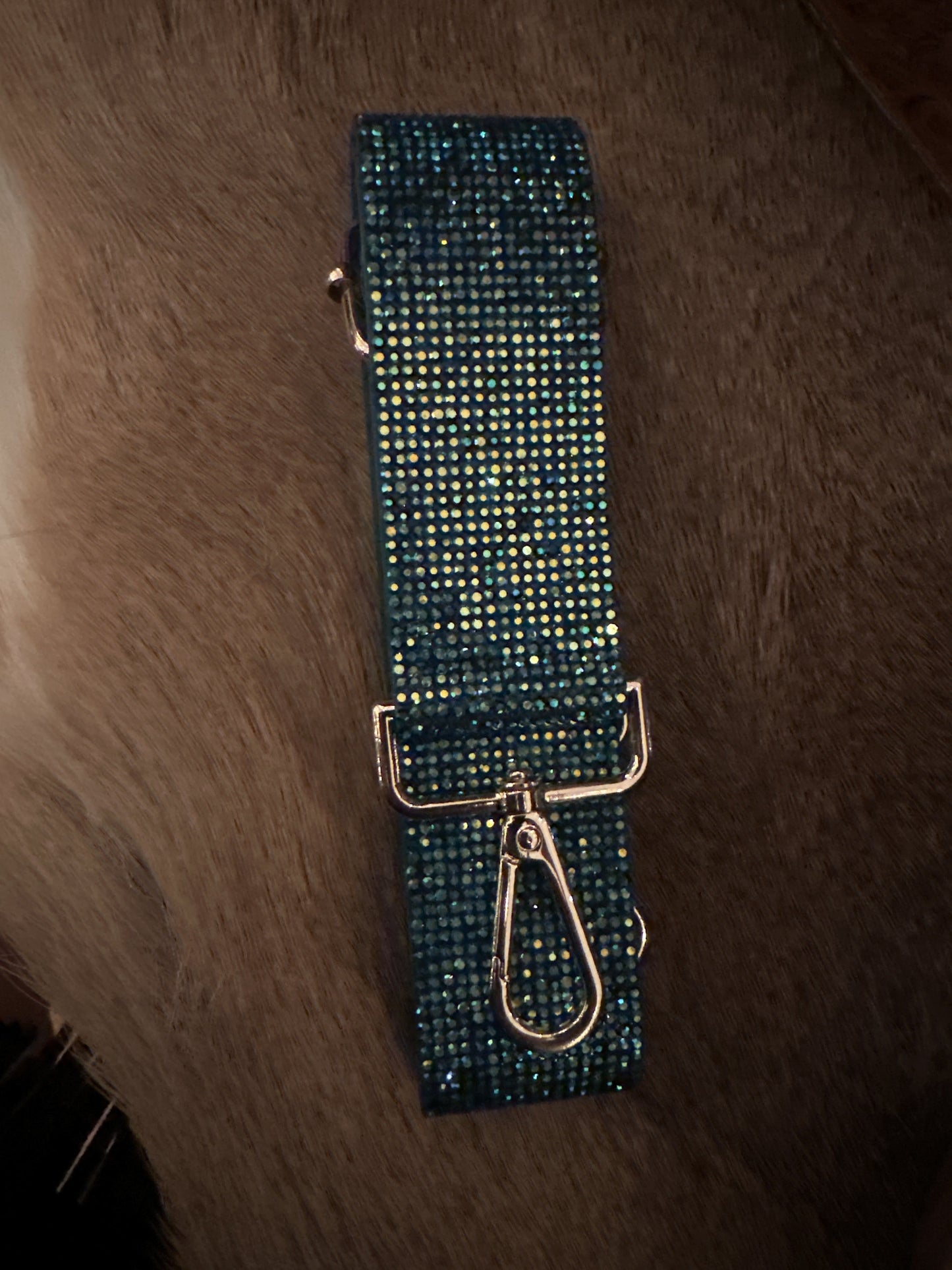 Glitzy Glam - Rhinestone Strap - Teal