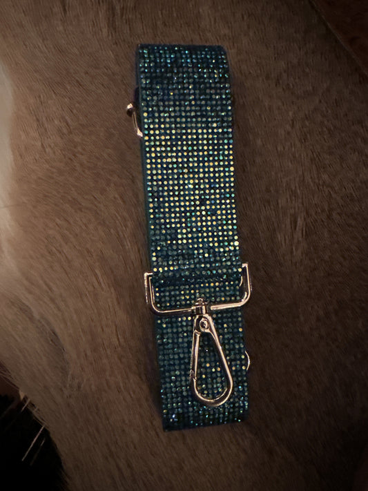 Glitzy Glam - Rhinestone Strap - Teal