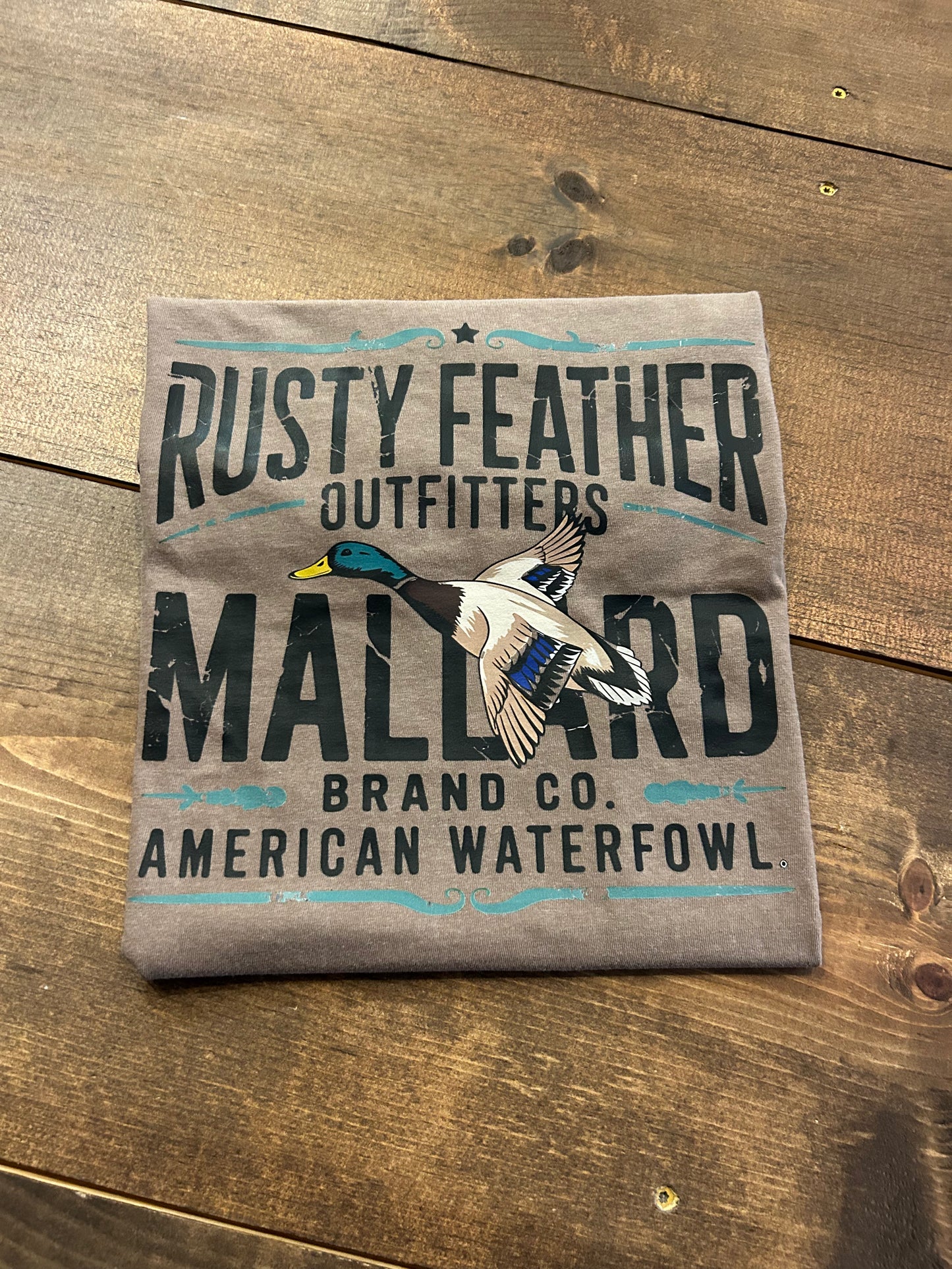 Rusty Feather Mallard - Brown Graphic Tee