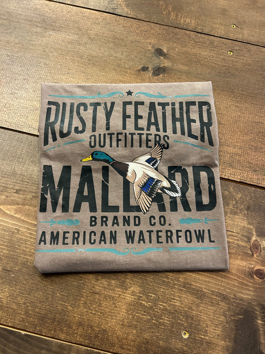 Rusty Feather Mallard - Brown Graphic Tee
