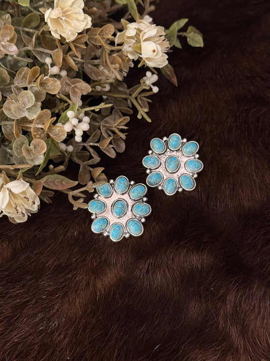 Fool's Cluster - Teal Earrings