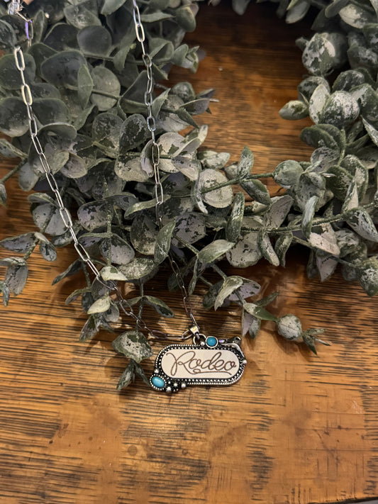 Rodeo Sign - Necklace