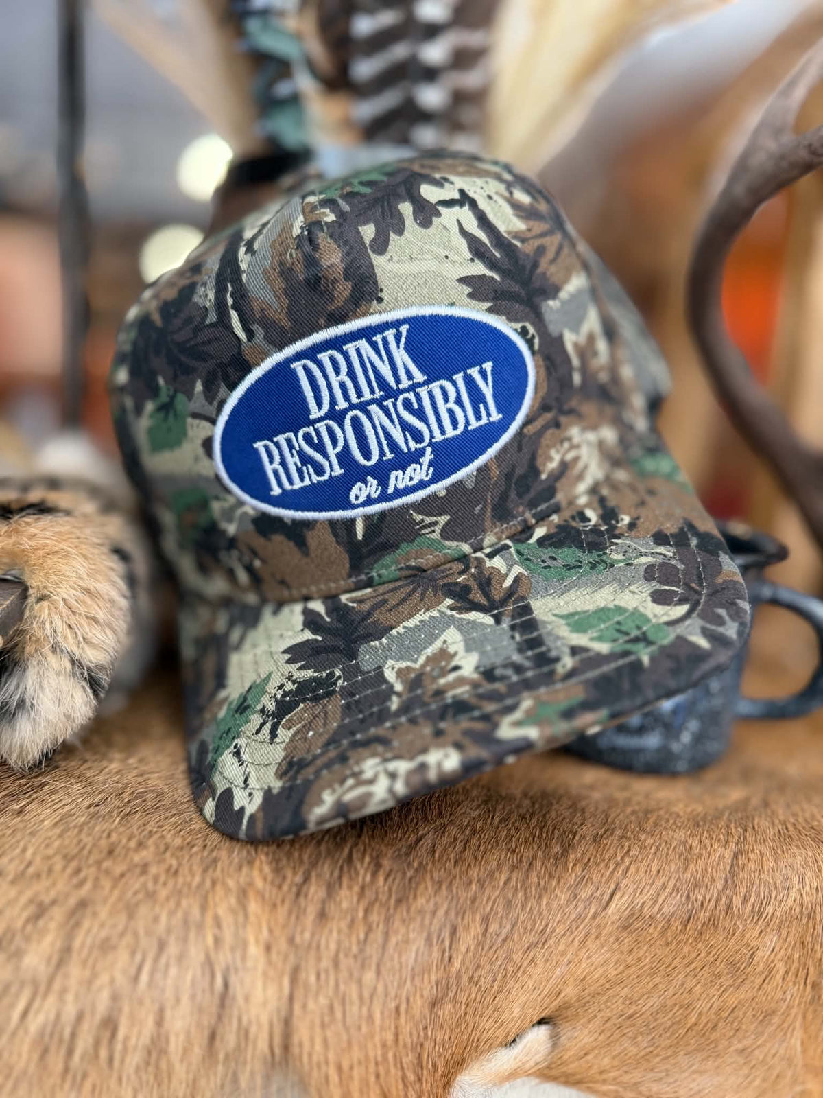 Drink Responsibly - Camo Trucker Hat