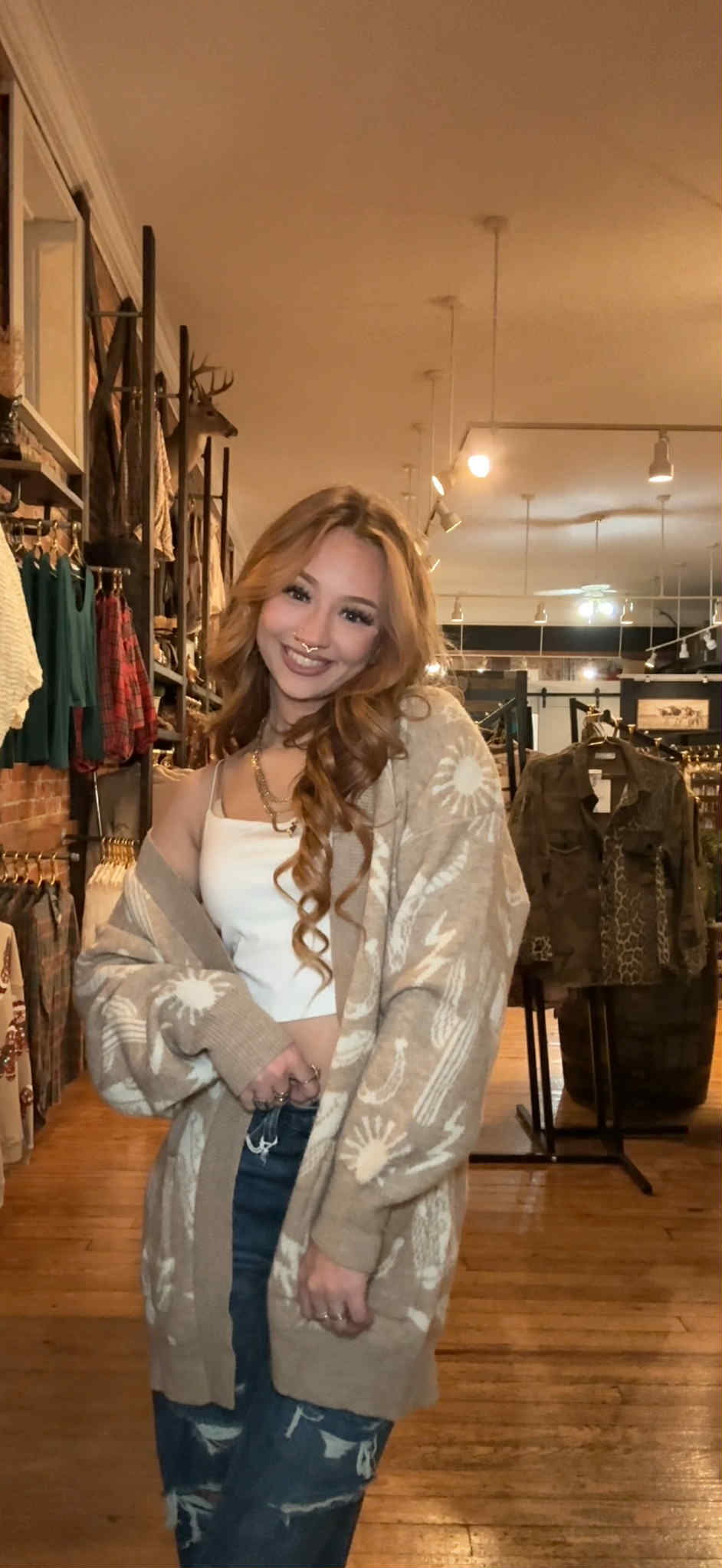 High Desert Knit - Khaki Western Cardigan