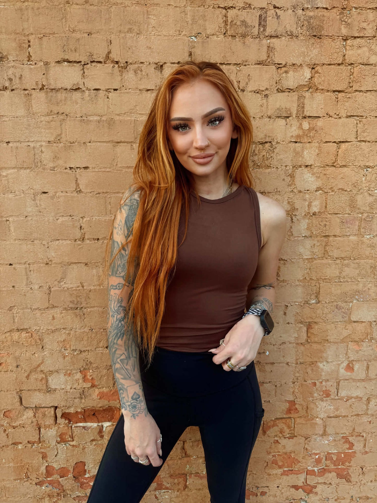 Basic Bodysuit - Brown *Door Buster*