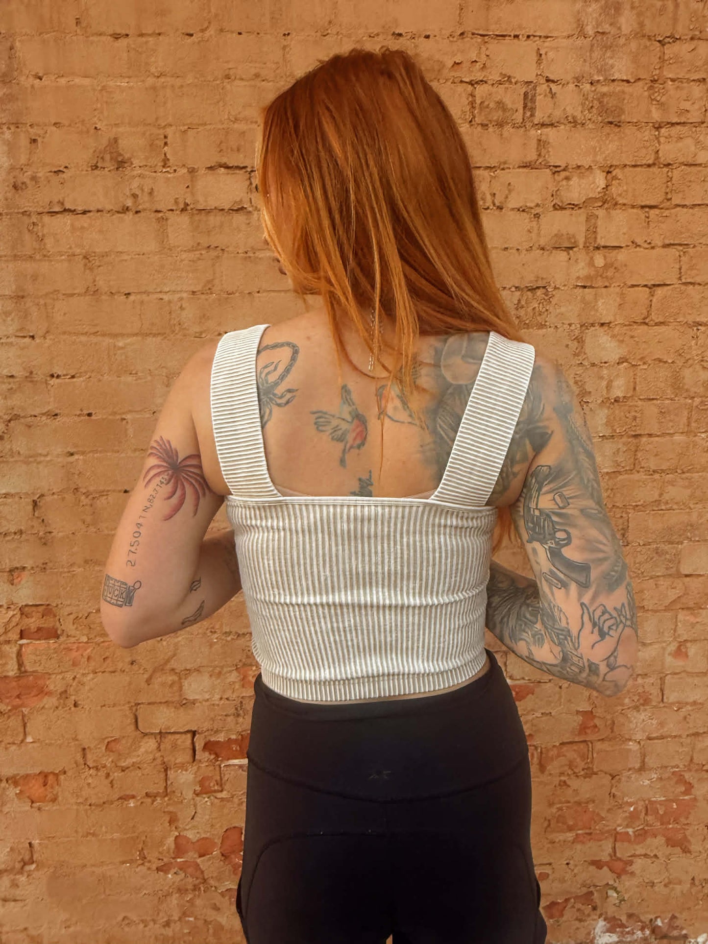 Acid Ribbed Seamless Tank - Ash Mocha *Door Buster*