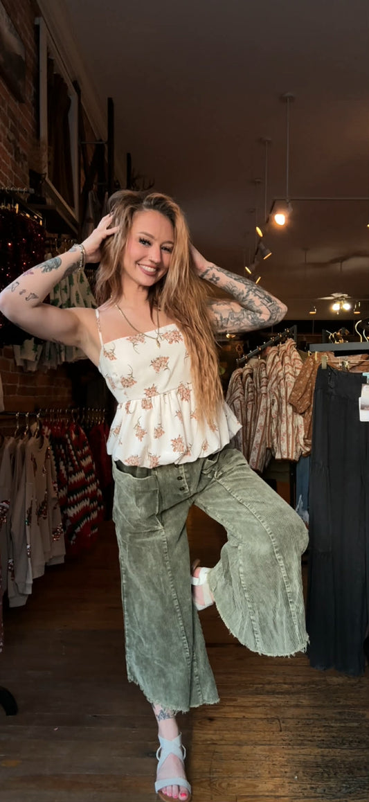 Saddle Flower Bloom - Ivory Tank