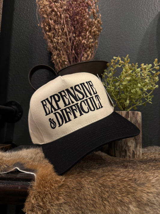 Expensive & Difficult - Black Trucker Hat