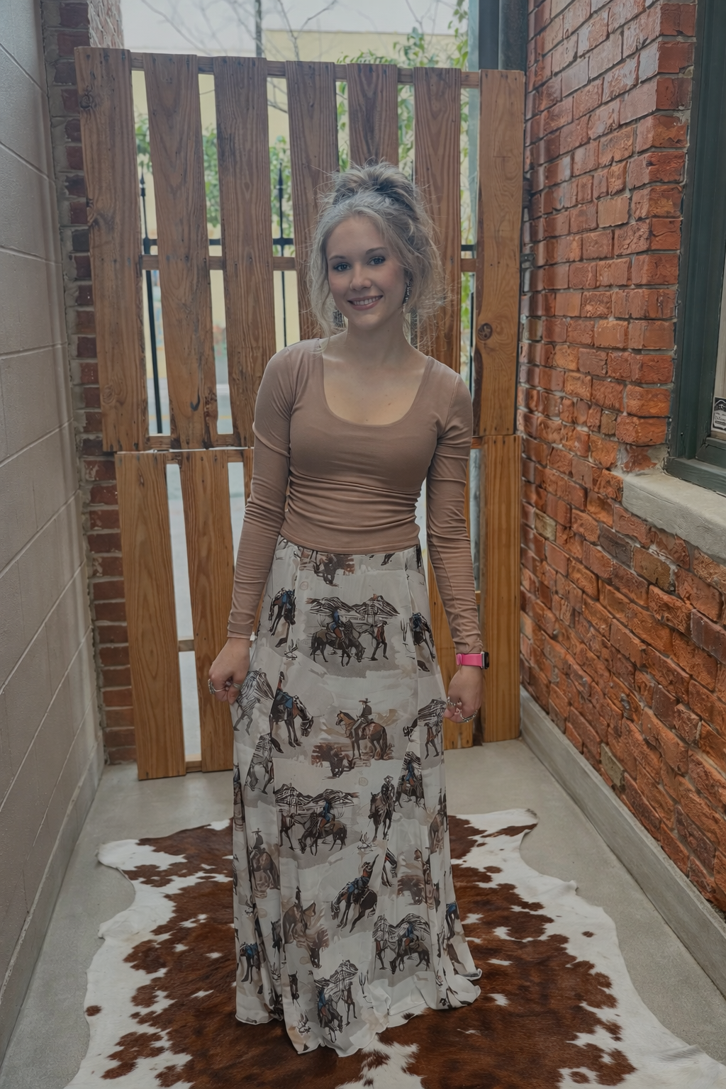 Desert Dancer – Mesh Western Print Skirt