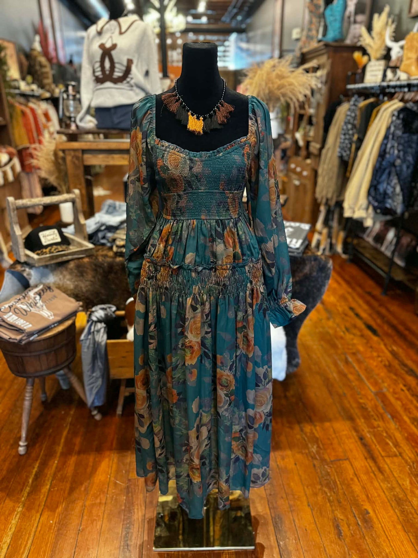 Forest Bloom- Green Floral Dress