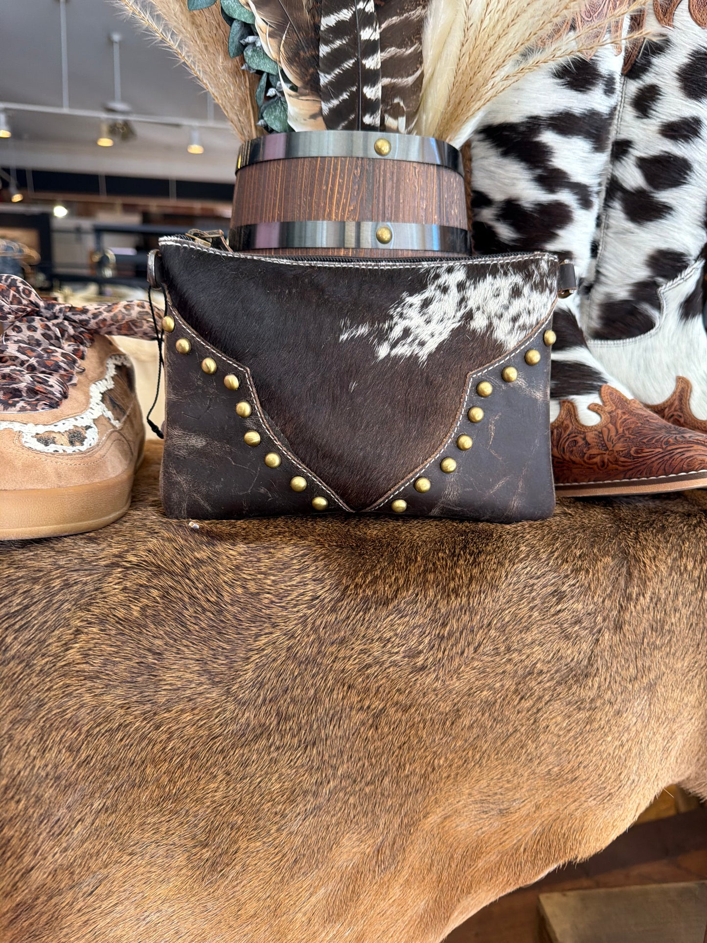 Studded Leather-Mini Crossbody