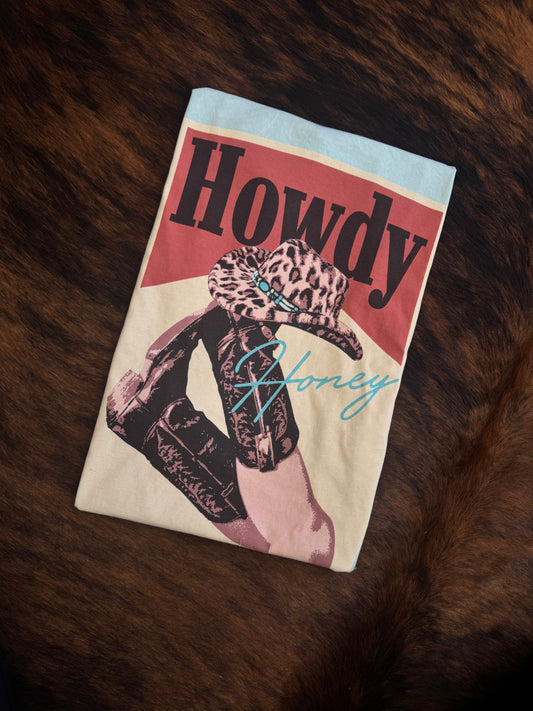 Howdy Honey - Mint Acid Wash Tee