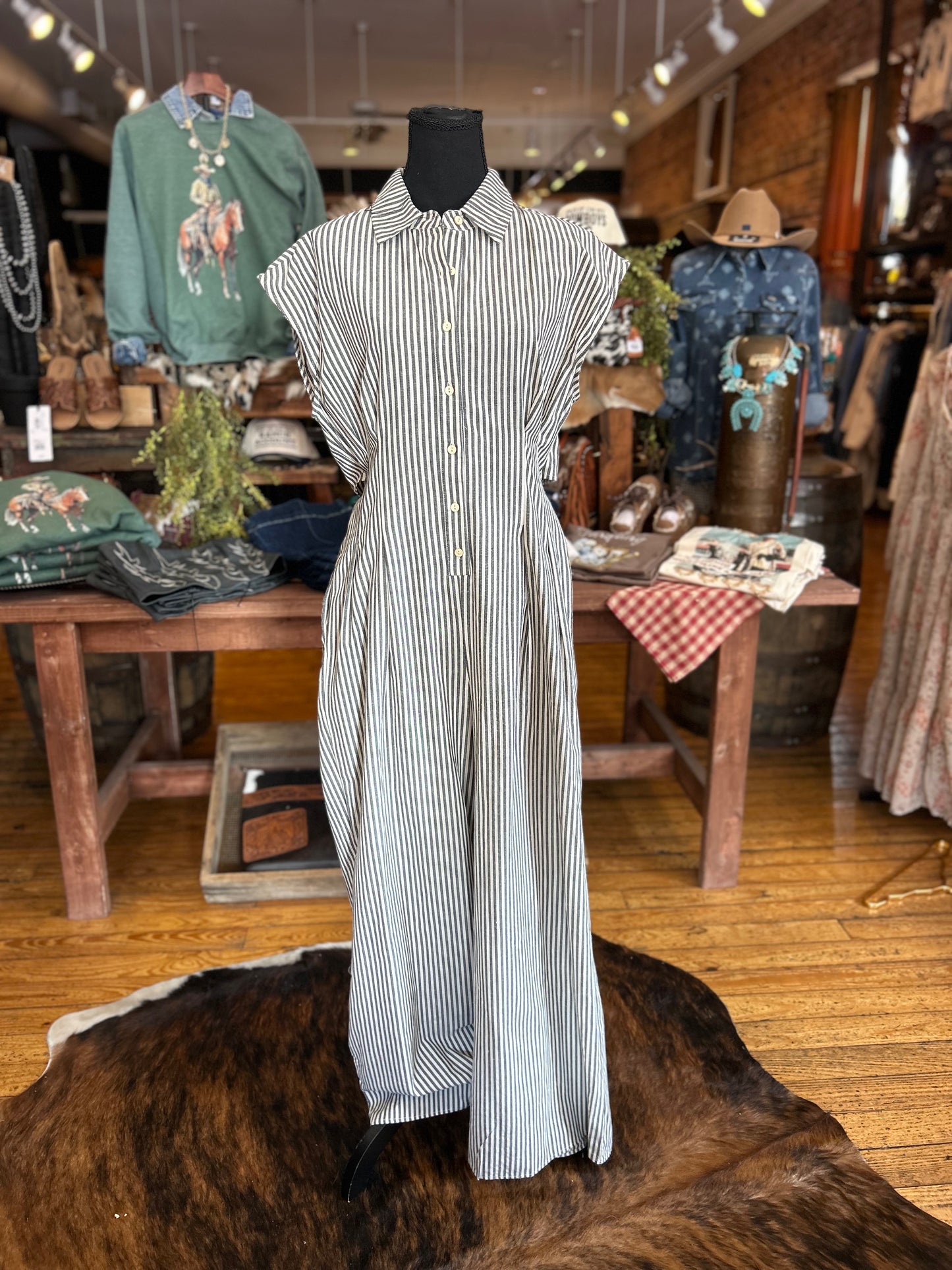 Line ’Em Up- Striped Jumpsuit