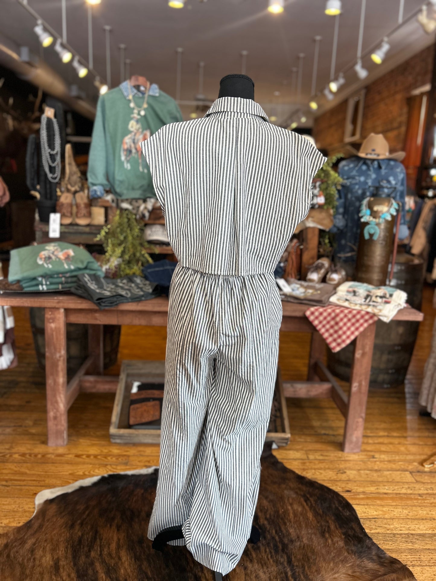 Line ’Em Up- Striped Jumpsuit