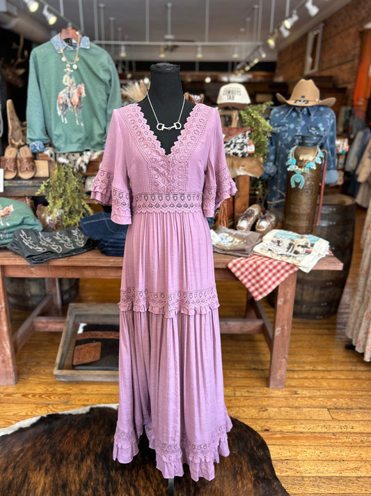 Wisteria Wanderer – Purple Maxi Dress