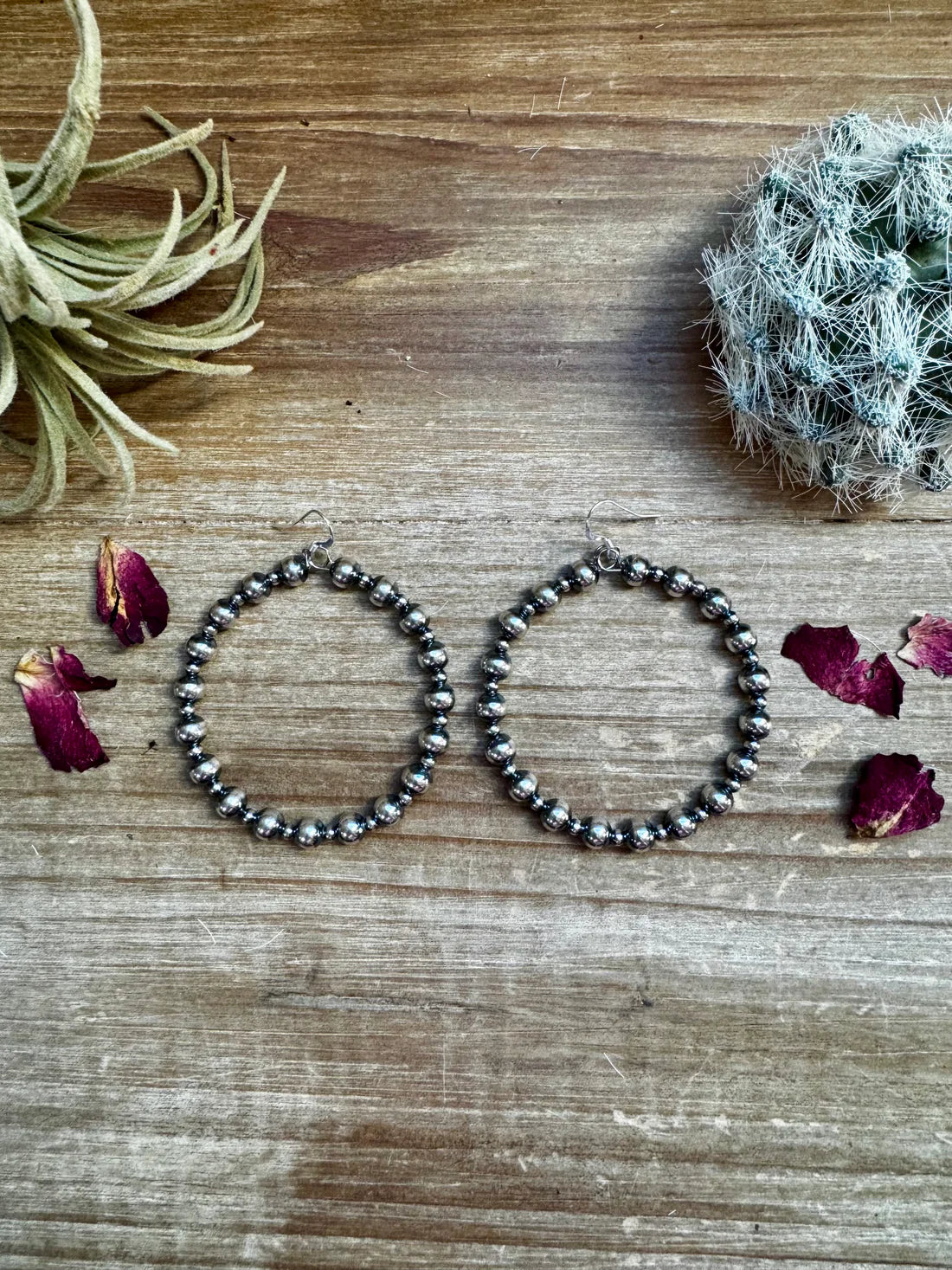 3" Inch Pearl Hoops - Authentic