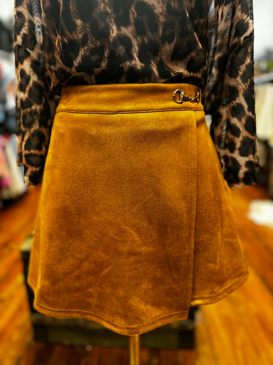 Bit & Bridle – Suede Skort