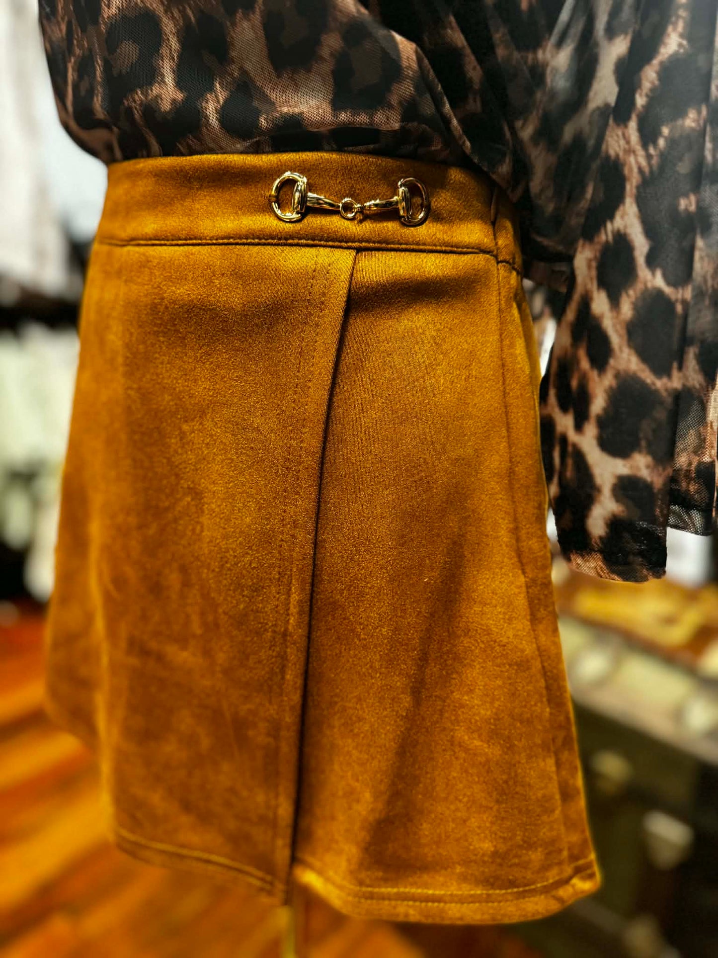 Bit & Bridle – Suede Skort