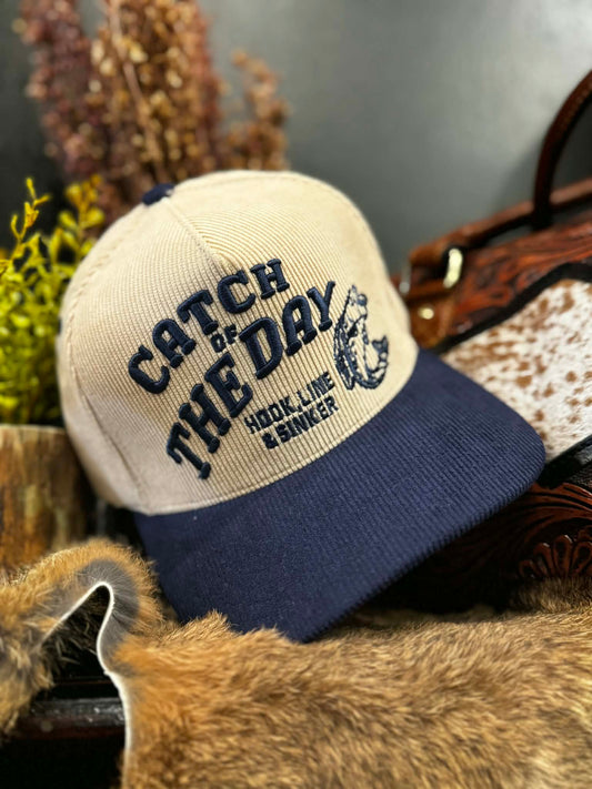 Catch of The Day - Navy Trucker Hat