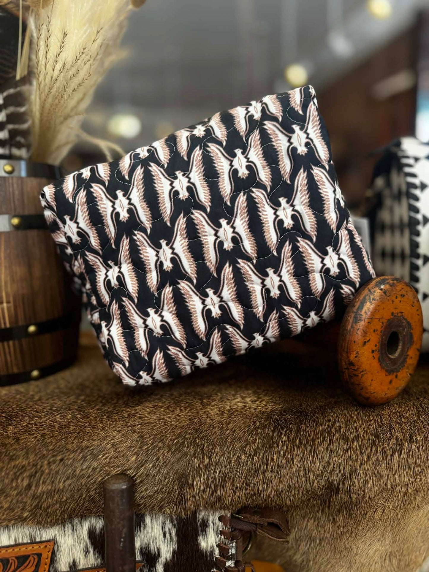 Chase Firebird Black - Quilted Makeup Bag