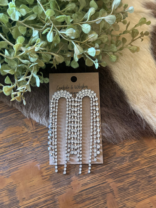 Crystal Waterfall - Earrings